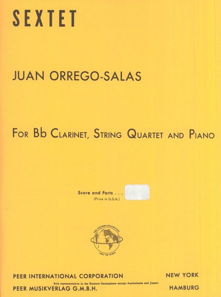 Sextet : For Clarinet, String Quartet and Piano.