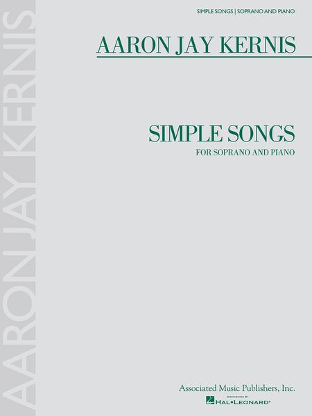 Simple Songs : For Soprano and Piano (1991).