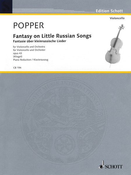 Fantasy On Little Russian Songs, Op. 43 : For Cello and Orchestra - Piano reduction.