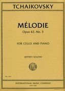 Melodie, Op. 42, No. 3 : For Cello and Piano / edited by Jeffrey Solow.