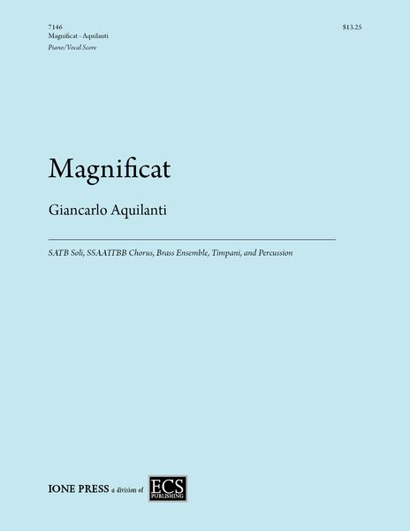 Magnificat : For SATB Soli, SSAATTBB Chorus, Brass Ensemble, Timpani And Percussion.