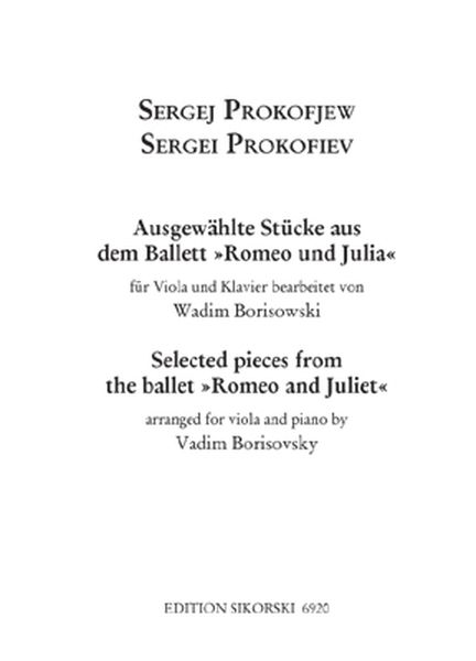 Selected Pieces From Romeo and Juliet : arranged For Viola and Piano.