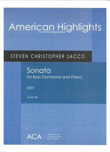 Sonata : For Bass Trombone and Piano.
