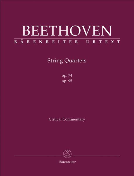 Streichquartetts Op. 74 und 95 / edited by Jonathan Del Mar.
