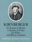 Sonate In B Dur No. 10; Sonate In F-Dur No. 5 : Für Flöte Und Basso Continuo / Ed. By Henrik Wiese.