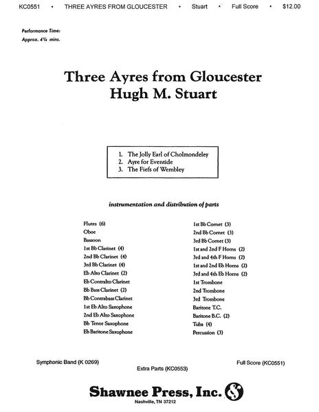 Three Ayres From Gloucester : For Concert Band.