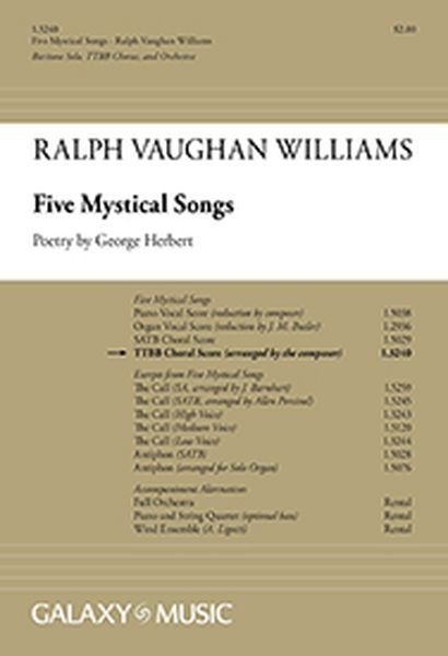 Five Mystical Songs : Choral Part.