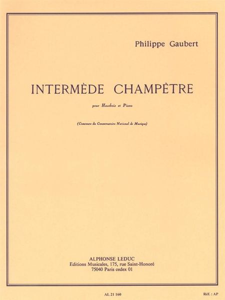 Intermede Champetre : Pour Hautbois Et Piano.