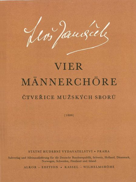 Four Male Choruses : For Male Choir.