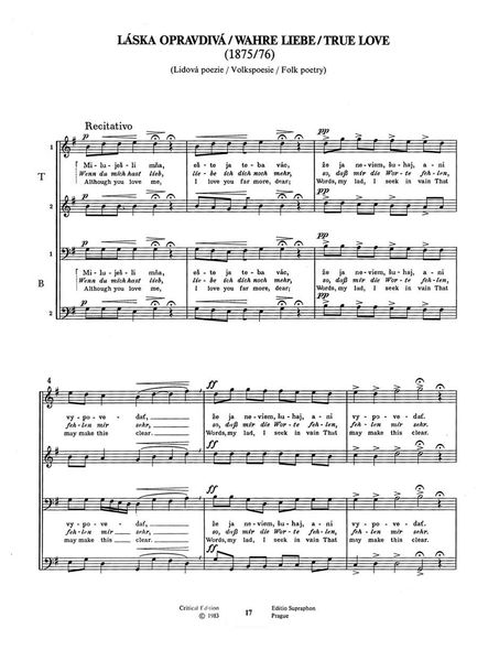 True Love (Male Chorus On Folk Poetry) : For Male Choir.