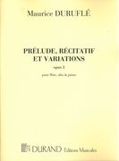 Prelude, Recitatif Et Variations, Op. 3 : For Flute, Viola and Piano.