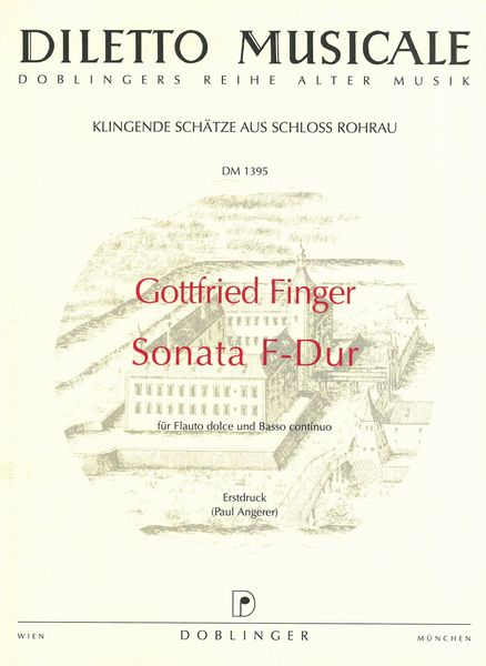 Sonata F-Dur : Für Flauto Dolce Und Basso Continuo / Edited By Paul Angerer.