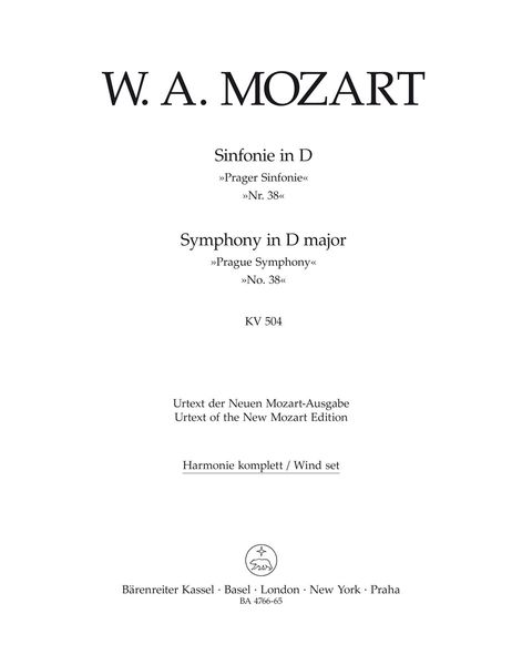 Symphony No. 38 In D Major, K. 504 (Prague).