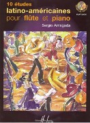 10 Etudes Latino-Americaines : Pour Flute Et Piano.