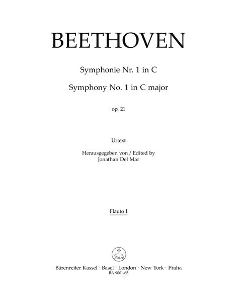 Symphony No. 1 In C Major, Op. 21 : Wind Parts.