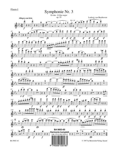 Symphony No. 3 In E Flat Major, Op. 55 (Eroica) : Wind Parts.