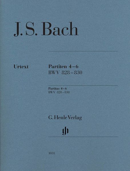 Partitas 4-6, BWV 828-830 : For Piano / edited by Rudolf Steglich.