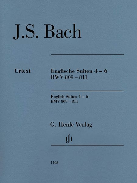 Englische Suiten 4-6, BWV 809-811 : For Piano / edited by Rudolf Steglich.