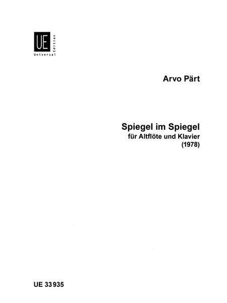 Spiegel Im Spiegel : Für Altflöte und Klavier (1978).