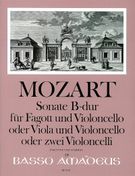 Sonata In Bb Major K. 292 : For Bassoon and Cello Or Viola and Cello Or 2 Cellos.