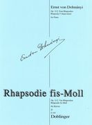 Rhapsodie Fis-Moll, Op. 11/2 : Für Klavier.