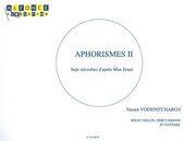 Aphorismes II - Sept Microbes d'Après Max Ernst : Pour Flute, Percussions Et Guitare (1991/94).