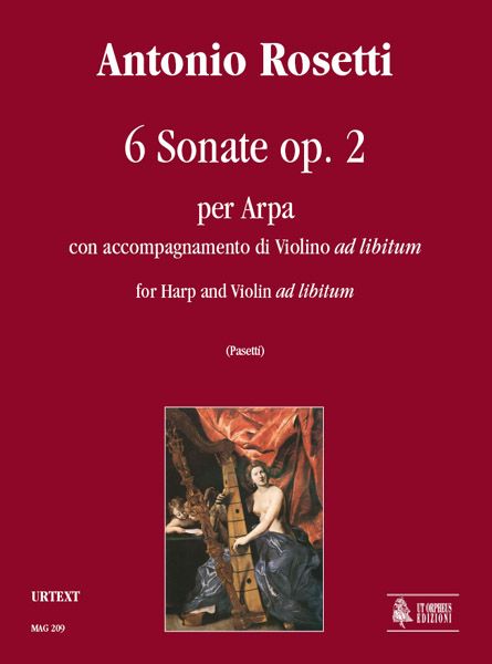 6 Sonate, Op. 2 : Per Arpa Con Accompagnamento Di Violino Ad Libitum / edited by Andrea Pasetti.