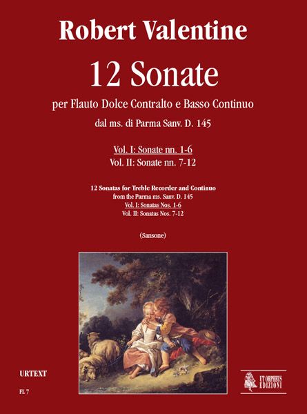 12 Sonatas : For Treble Recorder and Continuo, Vol. 1, Sonatas 1-6 / edited by Nicola Sansone.