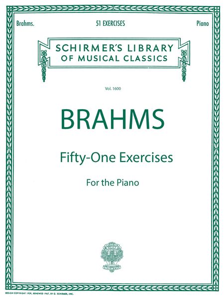 Fifty-One Exercises : For Piano.