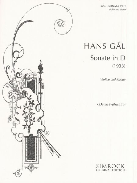 Sonate In D : Für Violine Und Klavier (1933) / edited by David Früwirth.