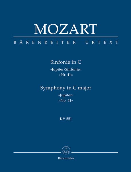 Symphony No. 41 In C Major, K. 551 (Jupiter) / Ed. by Robbins.