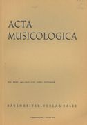 Acta Musicologica, Vol. XXXII, Fasc. II - III.