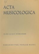 Acta Musicologica, Vol. XXXII, Fasc. IV.