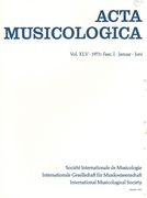 Acta Musicologica, Vol. XLV, Fasc. I.