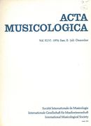 Acta Musicologica, Vol. XLVI, Fasc. II.