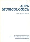 Acta Musicologica, Vol. Il, Fasc. I.
