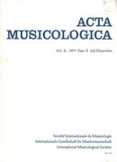 Acta Musicologica, Vol. Il, Fasc. II.