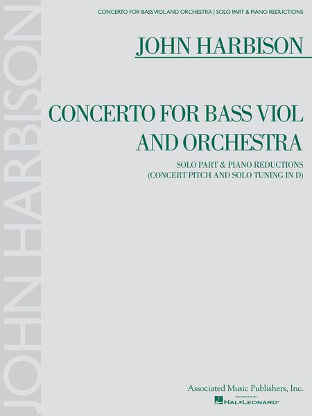 Concerto : For Bass Viol and Orchestra - Piano reduction.