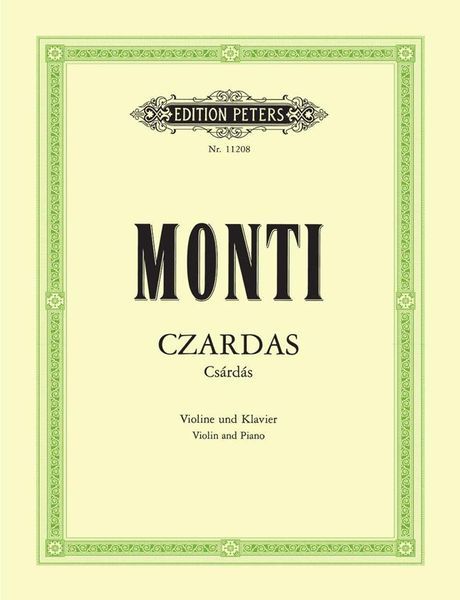 Czardas : Für Violine Und Klavier / Edited By Wolf Bütow.
