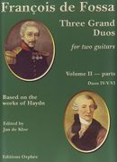 Three Grand Duos Based On The Works Of Haydn, Vol. II : For Two Guitars / ed. by Jan De Kloe.