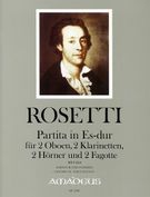 Partita In Es-Dur, Rwv B14 : Für 2 Oboen, 2 Klarinetten, 2 Hörner Und 2 Fagotte / ed. Roland Biener.