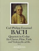 Quartett In G-Dur, Wq 95 : Für Clavier, Flöte, Viola & Violoncello Ad Lib. / Ed. Peter Reidmeister.