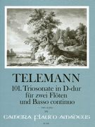 101. Triosonate In D-Dur (TWV 42:D16) : Für Zwei Flöten und Basso Continuo / Ed. Harry Joelson.