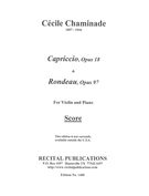 Capriccio, Op. 18; Rondeau, Op. 97 : For Violin and Piano.