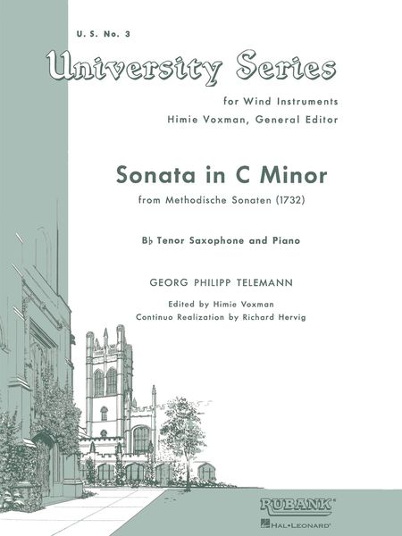 Sonata In C Minor From Methodische Sonaten (1732) : For Tenor Saxophone and Piano.