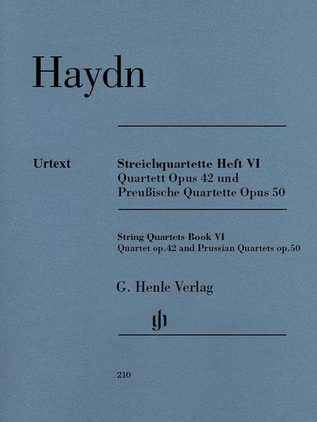 String Quartets, Book 6 : Quartet Op. 42 And Prussian Quartets Op. 50 / ed. James Webster.