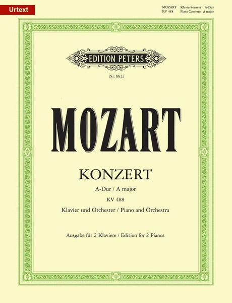 Concerto In A Major, No. 23, K. 488 : For Piano and Orchestra - reduction For 2 Pianos.