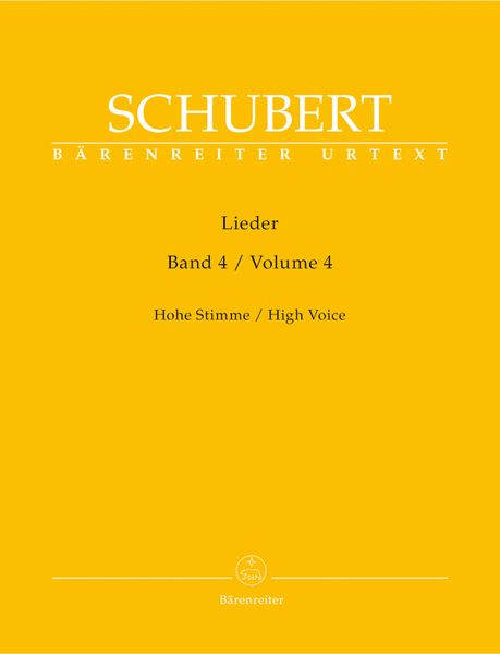 Lieder, Vol. 4 : High Voice / edited by Walther Dürr.