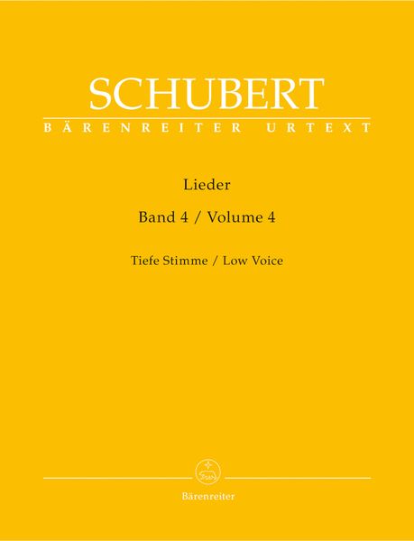 Lieder, Vol. 4 : Low Voice / edited by Walther Dürr.