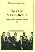 Quintet In E Flat, Op. 5 : For Oboe, Clarinet, Horn, Bassoon and Piano.